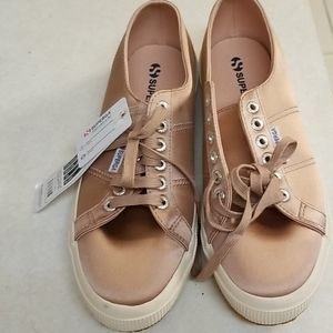 Superga blush pinkish satin sneakers